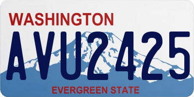 WA license plate AVU2425