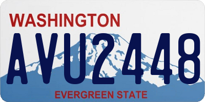 WA license plate AVU2448