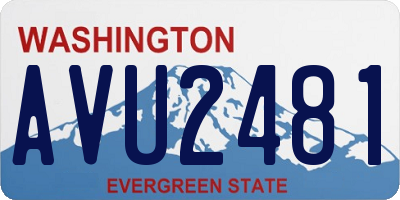 WA license plate AVU2481
