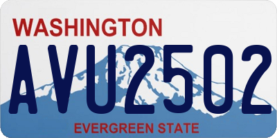 WA license plate AVU2502