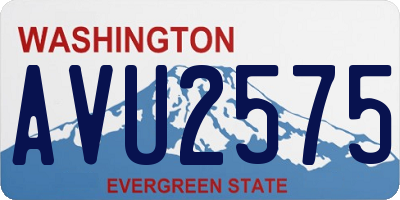 WA license plate AVU2575