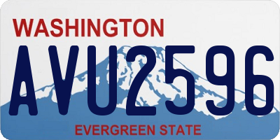 WA license plate AVU2596