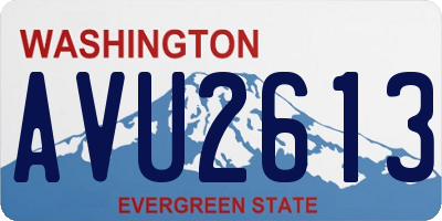 WA license plate AVU2613