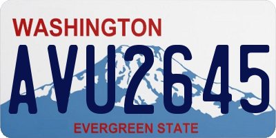 WA license plate AVU2645