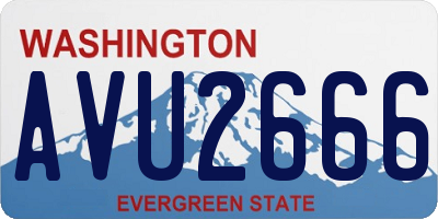 WA license plate AVU2666