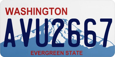 WA license plate AVU2667