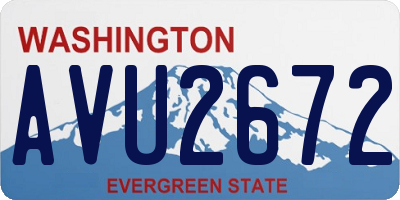 WA license plate AVU2672