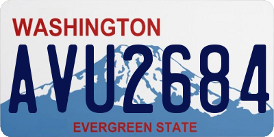 WA license plate AVU2684