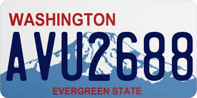 WA license plate AVU2688