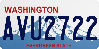 WA license plate AVU2722