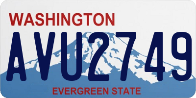 WA license plate AVU2749