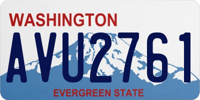 WA license plate AVU2761