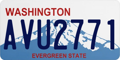 WA license plate AVU2771