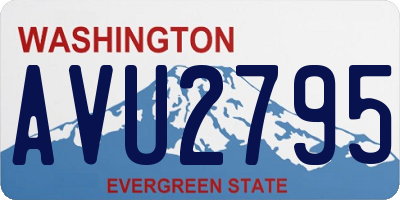 WA license plate AVU2795