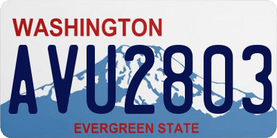 WA license plate AVU2803