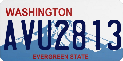 WA license plate AVU2813