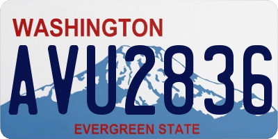 WA license plate AVU2836