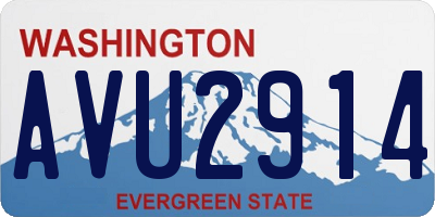 WA license plate AVU2914