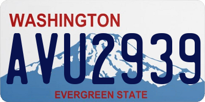 WA license plate AVU2939