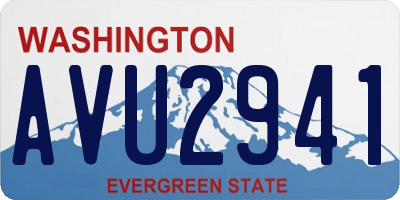 WA license plate AVU2941