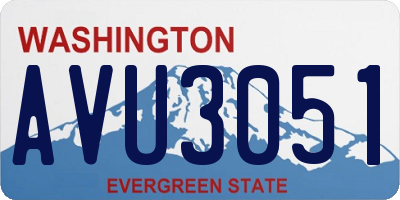 WA license plate AVU3051