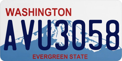 WA license plate AVU3058