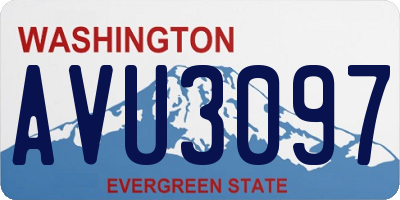 WA license plate AVU3097