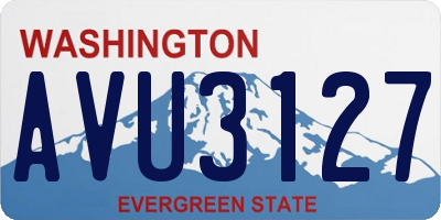 WA license plate AVU3127