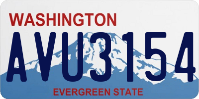 WA license plate AVU3154