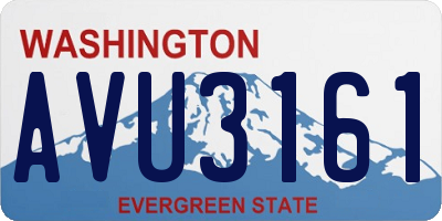 WA license plate AVU3161