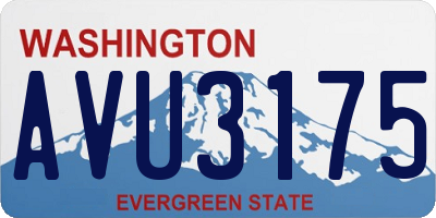 WA license plate AVU3175