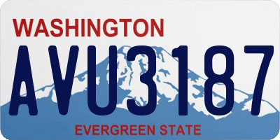 WA license plate AVU3187
