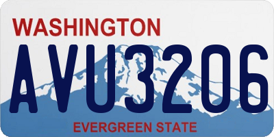 WA license plate AVU3206