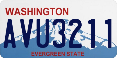 WA license plate AVU3211