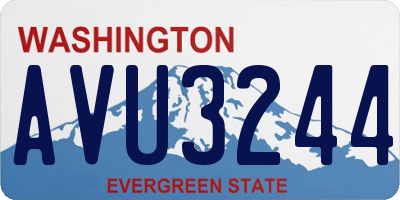 WA license plate AVU3244