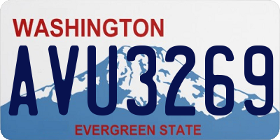 WA license plate AVU3269