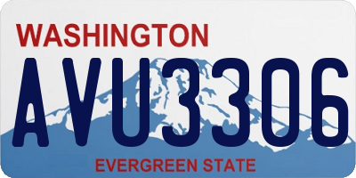 WA license plate AVU3306