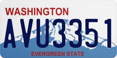 WA license plate AVU3351