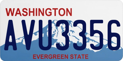 WA license plate AVU3356