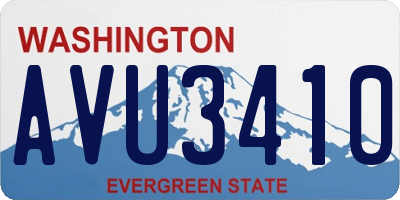 WA license plate AVU3410