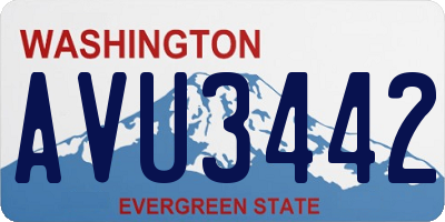 WA license plate AVU3442