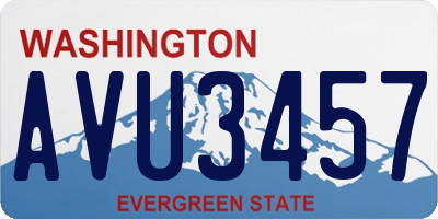 WA license plate AVU3457