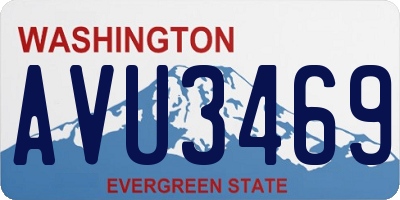 WA license plate AVU3469