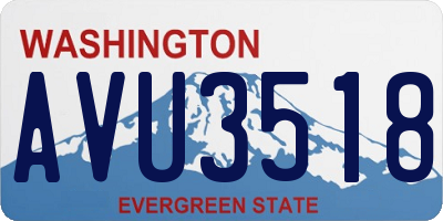 WA license plate AVU3518