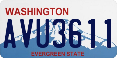 WA license plate AVU3611