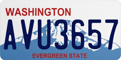 WA license plate AVU3657