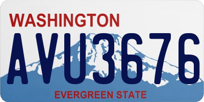 WA license plate AVU3676