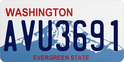 WA license plate AVU3691