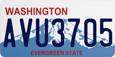 WA license plate AVU3705