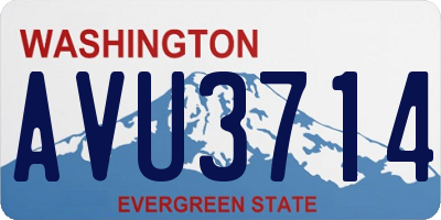 WA license plate AVU3714